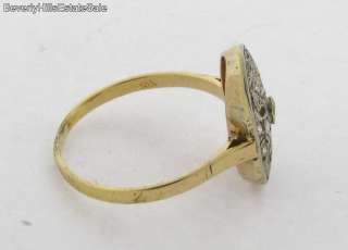 Antique Art Deco 11 Diamonds 18k Gold Ring  