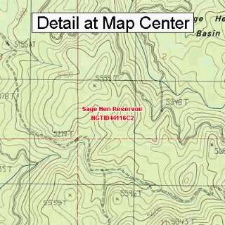  USGS Topographic Quadrangle Map   Sage Hen Reservoir 
