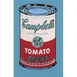 Andy Warhol 24W by 40H  Campbells Soup Can, 1965 (pink & red 