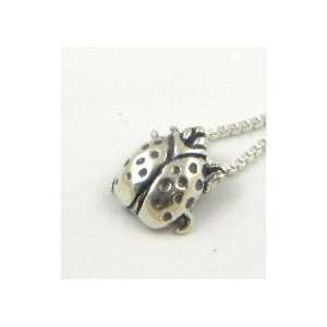   Silver Ladybug Lady Bug Charm Pendant with 18 Chain Necklace Jewelry