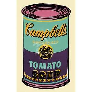 Andy Warhol 36W by 56H  Campbells Soup Can, 1965 (Green & Purple 