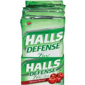 Halls Defense Drops, Assorted Citrus, 30 Count Drops (Pack of 12 