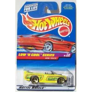  Hot Wheels 1998 1:64 Scale Low N Cool Series 1/4 Yellow Mini Truck 