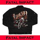 new lucky 13 rockabilly punk motorcycle racer black mens chino