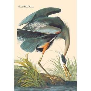  Vintage Art Great Blue Heron   03570 6