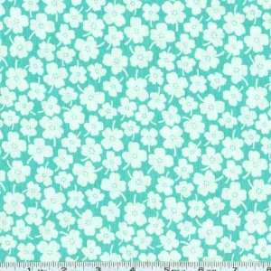   Four Leaf Clover Teal Fabric By The Yard Arts, Crafts & Sewing