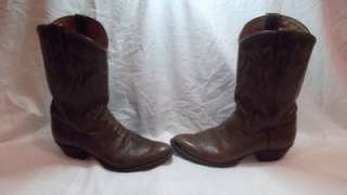 Mens Shoes Cowboy Boots Justin Ropers Western Nice 9.5 D Brown 5 