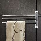 New Swing 3 Arms Brass Towel Rack Bar Holder Case Kitchen Bathroom 