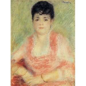 Oil Painting Portrait in a Pink Dress Pierre Auguste Renoir Hand Pai