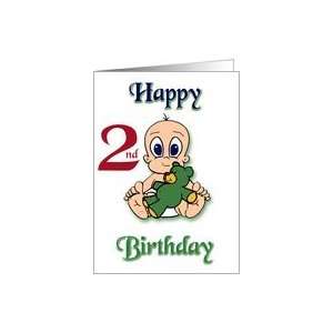  Happy 2nd Birthday Baby Card Card Toys & Games