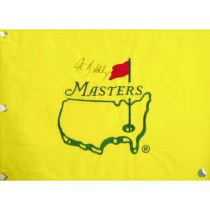  Aaron Baddeley Autographed Masters Golf Pin Flag: Sports 