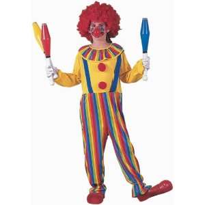  Kids Rainbow Clown Costume (Size Medium 8 10) Toys 