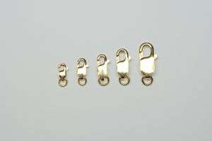 14K Polished Lobster clasp w/ jump ring for repair 16MM  
