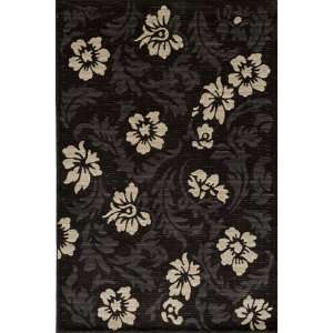   Dream DR 55 CHARCOAL Contemporary Floral design Rug 5.30 x 7.60.: Home