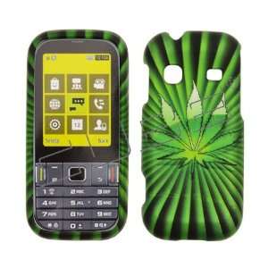 Samsung T379 T 379 Gravity TXT Black with Green Marijuana Leaf Design 