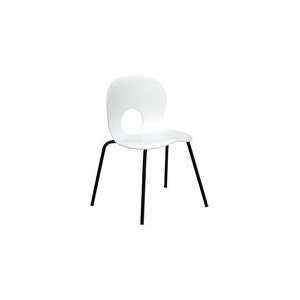   Plastic Stack Chair with Black Powder Coated Frame