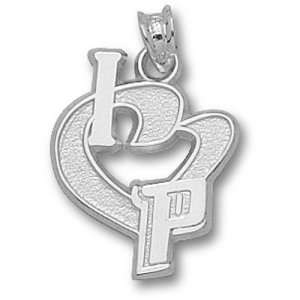  Detroit Pistons NBA I Heart Logo 3/4 Pendant (Silver 