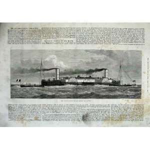  1875 Bessemer Saloon Steam Ship English Channel Art