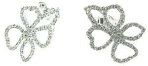 Gucci 18k White Gold & Pave Diamond Earrings  