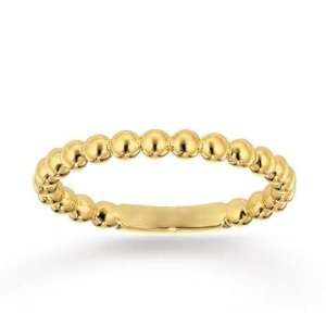    14k Yellow Gold Stylish Bubble Pattern Stackable Ring Jewelry