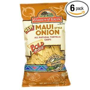 Garden of Eatin Tortilla Chips, Bold Maui Style Onion, 9 Ounce (Pack 