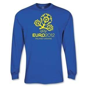  hidden Euro 2012 LS Official Logo T Shirt (Royal): Sports 
