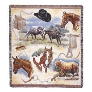  TAPESTRY THROW SIMPLY HOME WESTERN FLAVOR