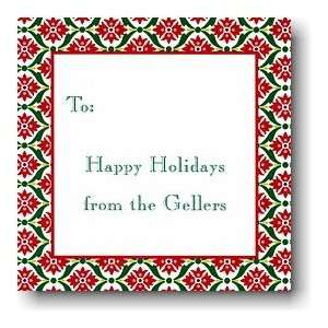  Boatman Geller Holiday Gift Stickers   Ornamental Red 