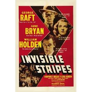   Invisible Stripes Poster Movie 27x40 Humphrey Bogart