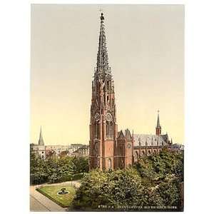  Photochrom Reprint of Church, Bremerhafen, Hanover i.e 