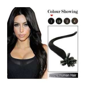  18 Nail Tip 100% Remy Human Hair Extensions 50g 100s #1 