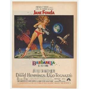  1968 Jane Fonda Barbarella Space Movie Print Ad (Movie 