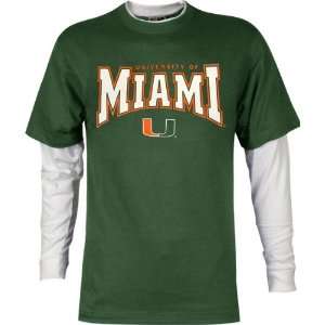  Miami Hurricanes Walk On Double Layer Long Sleeve Shirt 