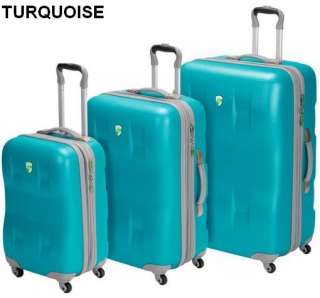 Heys TURQUOISE ECO 4WD Spinner Luggage Set Piggy Backs 806126003457 