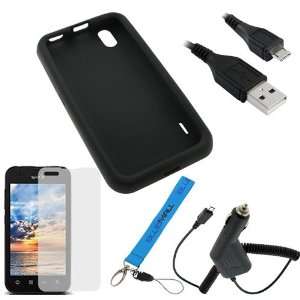  Skin Cover Case + Car Charger + Sync USB Data Cable + Clear LCD 