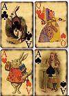 Vintage inspired Alice in Wonderland playing cards tags ATC altered 