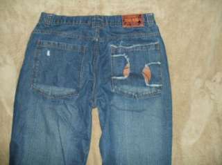 NBN GEAR mens 38x34 Distress Destroyed LOOSE/BAGGY jeans  