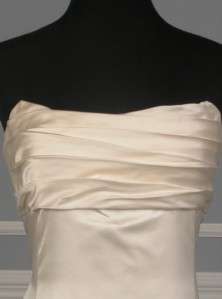   Kirstyn Ivory Silk Satin Strapless Couture Wedding Dress Gown  