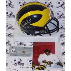 Desmond Howard Autographed/Hand Signed Michigan Wolverines Mini Helmet 