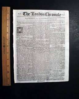MINUTEMEN Charles Lee Revolutionary War 1776 Newspaper  