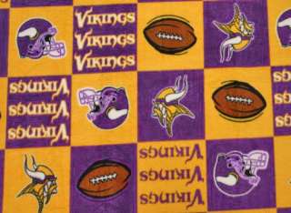 Minnesota Vikings NFL Football Print Fleece Fabric  
