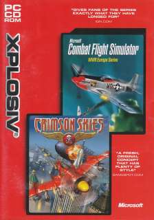 CRIMSON SKIES & COMBAT FLIGHT SIMULATOR Sim Combo Pack! 659556459666 