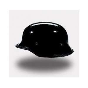    Gloss Black German Style Motorcycle Novelty Helmet Automotive