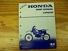 Honda CR80R 1983 OEM service manual, shop manual used motorcycle parts