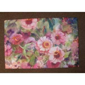  Pink Floral Flower Abstract Indoor Outdoor Rug Mat: Home 