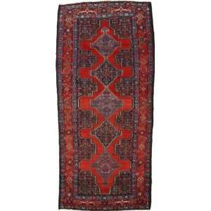  46 x 100 Red Persian Hand Knotted Wool Bidjar Runner Rug 