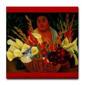  Diego Rivera Vendedora de Flores Art Native american Tile 