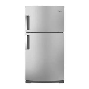  Whirlpool 21 Cu. Ft. Monochromatic Stainless Steel Top 