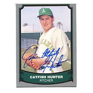  Jim Catfish Hunter Autographed / Signed 1988 Pacific Card 