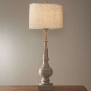  Scratched White Banister Table Lamp